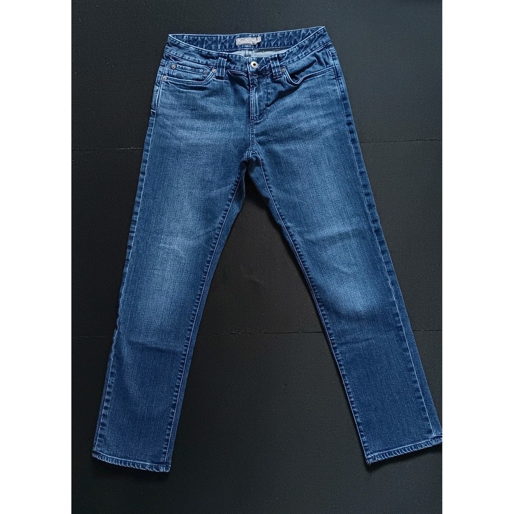 L.L.Bean Signature Jeans Men 30x29 Blue Cotton Denim Straight Slim Faded Stretch - Picture 4 of 11